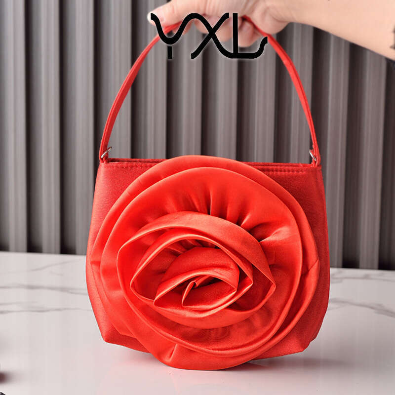 Dinner Bag Big Flower Banquet Three Dimensional Silk Cheongsam Bag Hand Held Wedding Bride Bridesmaid Bag KQ