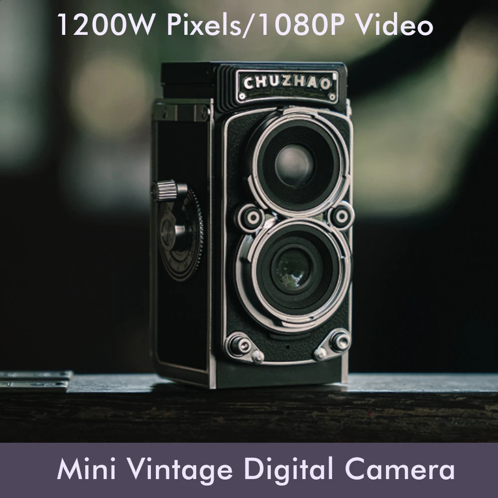 CHUZHAO Mini Retro Digital Camera with 154inch Screen 1080p Video 12MP Pos Compact Portable Birthday Gift 250408