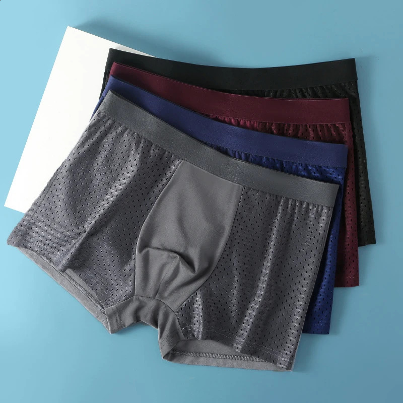 Alobee 4piece bamboo clothing boxing shorts mens ultrafine fiber underwear compression elasticity 250417