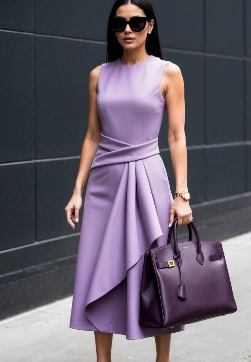 2025 Summer Solid Color Temperament Waist Sleeveless Asymmetric Dress for Women