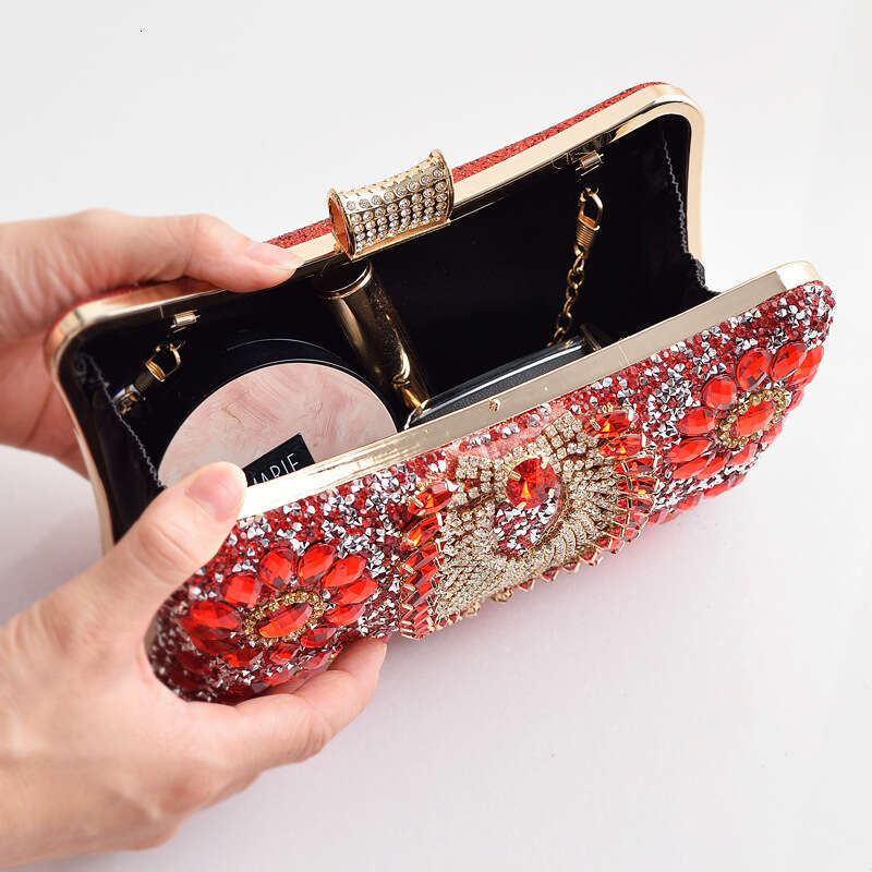 Dinner Bag Banquet Bag With Diamond Inlay Rhinestone Evening Formal Dress Rhinestone Bag Wedding Handbag KQ