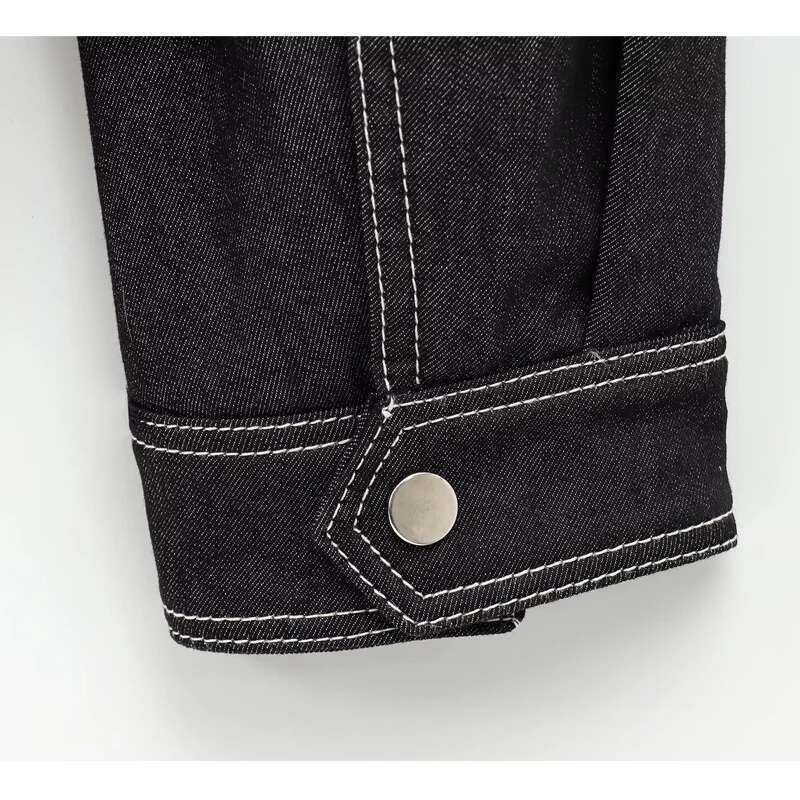 Designer Clothes TRAF Denim Bomber For Zip Oversized Cropped Jacket Women Coats Demi-Season Women's Jackets Streetwear Outerwears