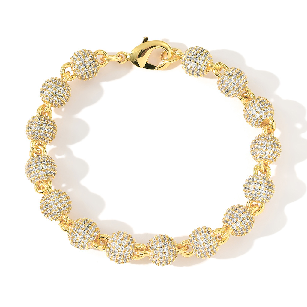 Fashion luxury jewelry necklace 8mmVVS bead necklace, clavicle chain, Moissanite necklace, unisex trend necklace delivered free of charge.