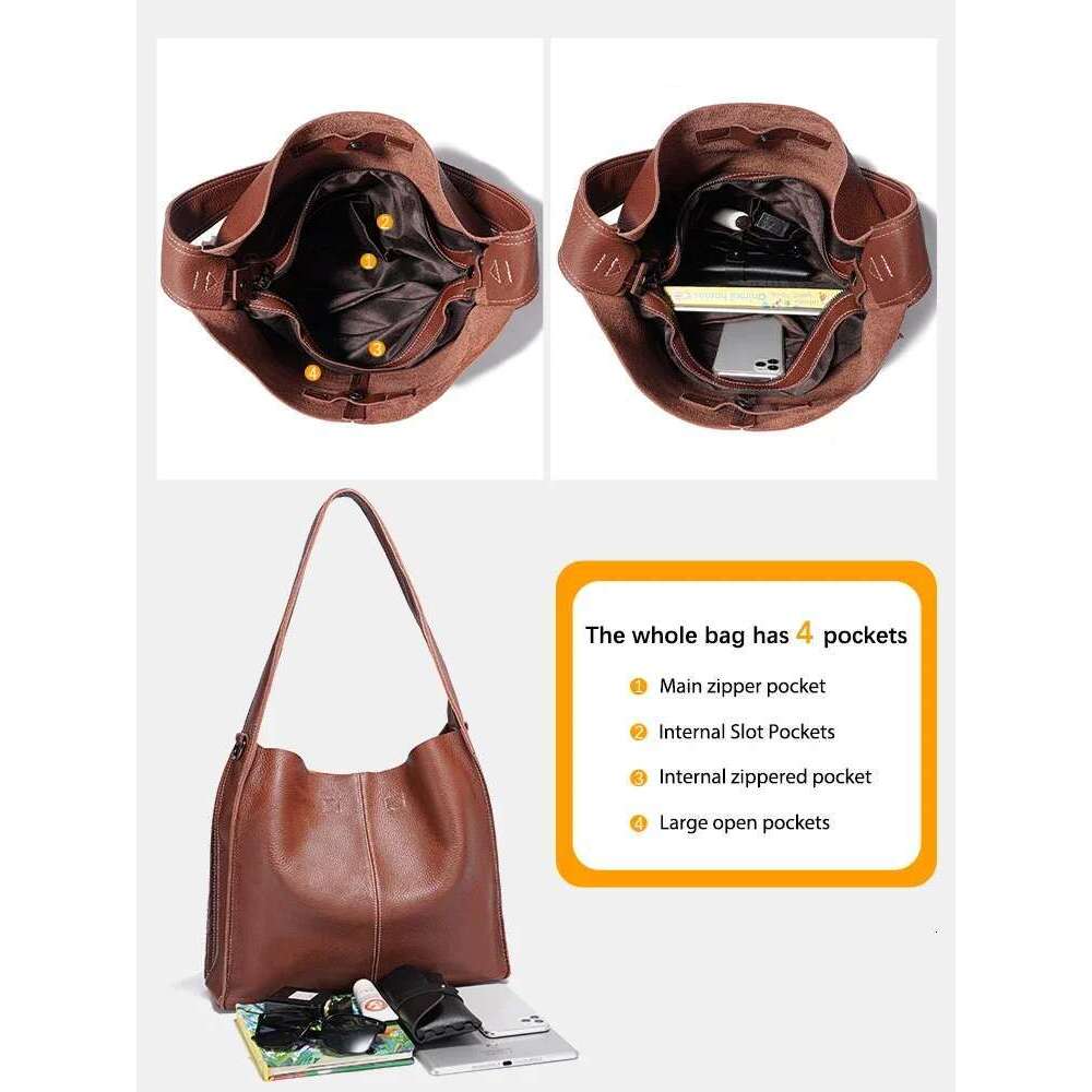 Designer Bag Zency 100% Genuine Soft Hobo Shoulder Women's Handbags Crossbody Bag Designer Underarm Natural Cow Leather Bags