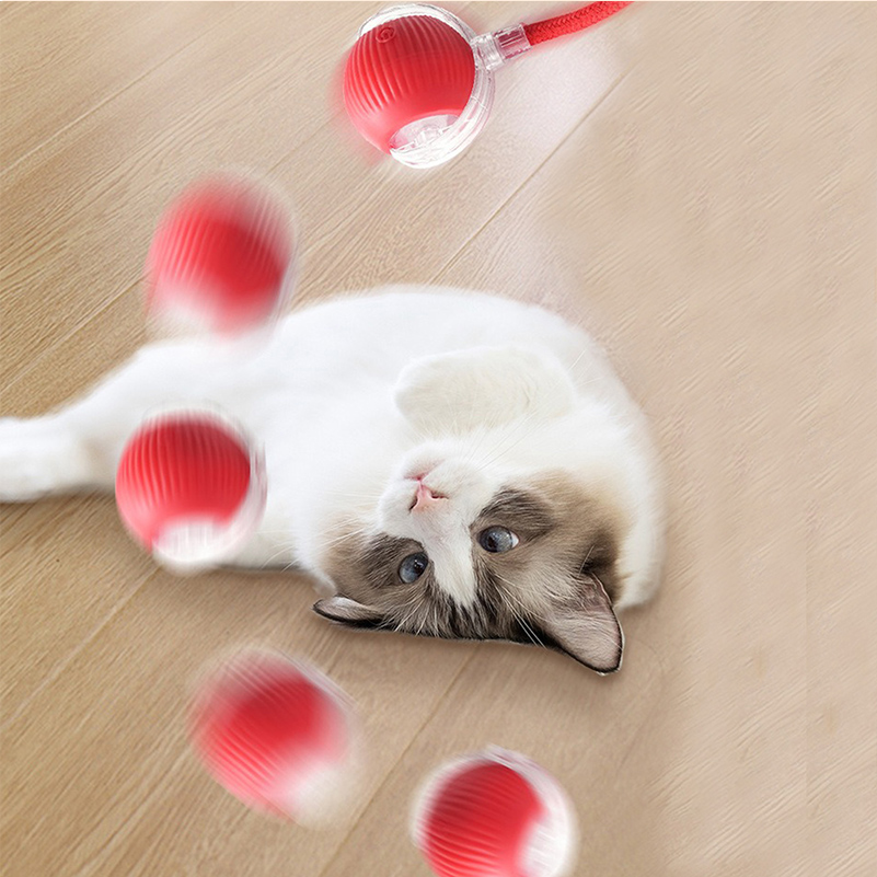 Cat Toys Interactive Cat Toy Ball for Indoor Cats Automatic Moving Ball with Stimulating Lights Bouncy Balls Toy for Kittens