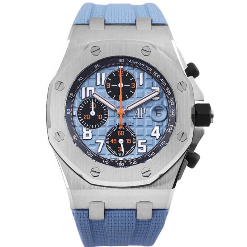 26238ST Automatic Mechanical Movement Chronograph 42mm Blue Circular Dial Fly Back Reverse Jump Function Timepiece zq66jgoodk