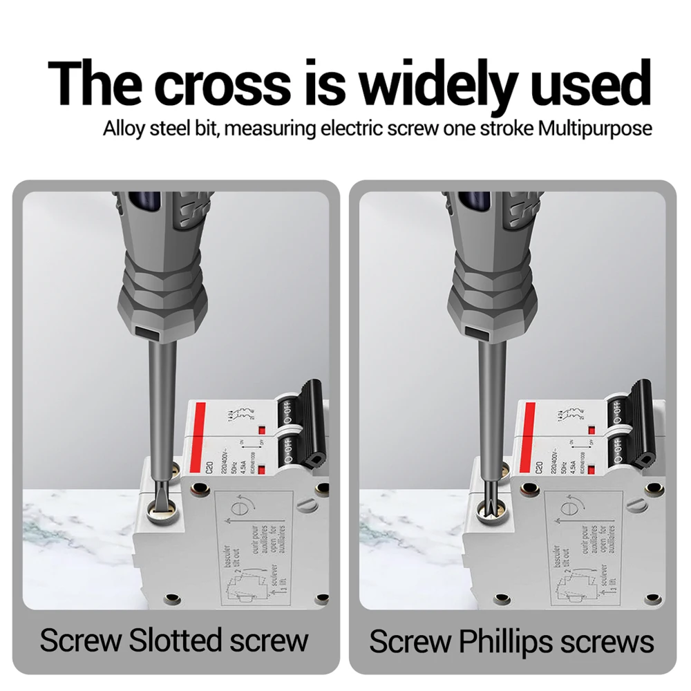 2Pcs/set Electrician Magnetic Test Screwdriver AC Non-contact Induction VoltageTest Pen Tester Word/Cross Screwdrivers Hand Tools