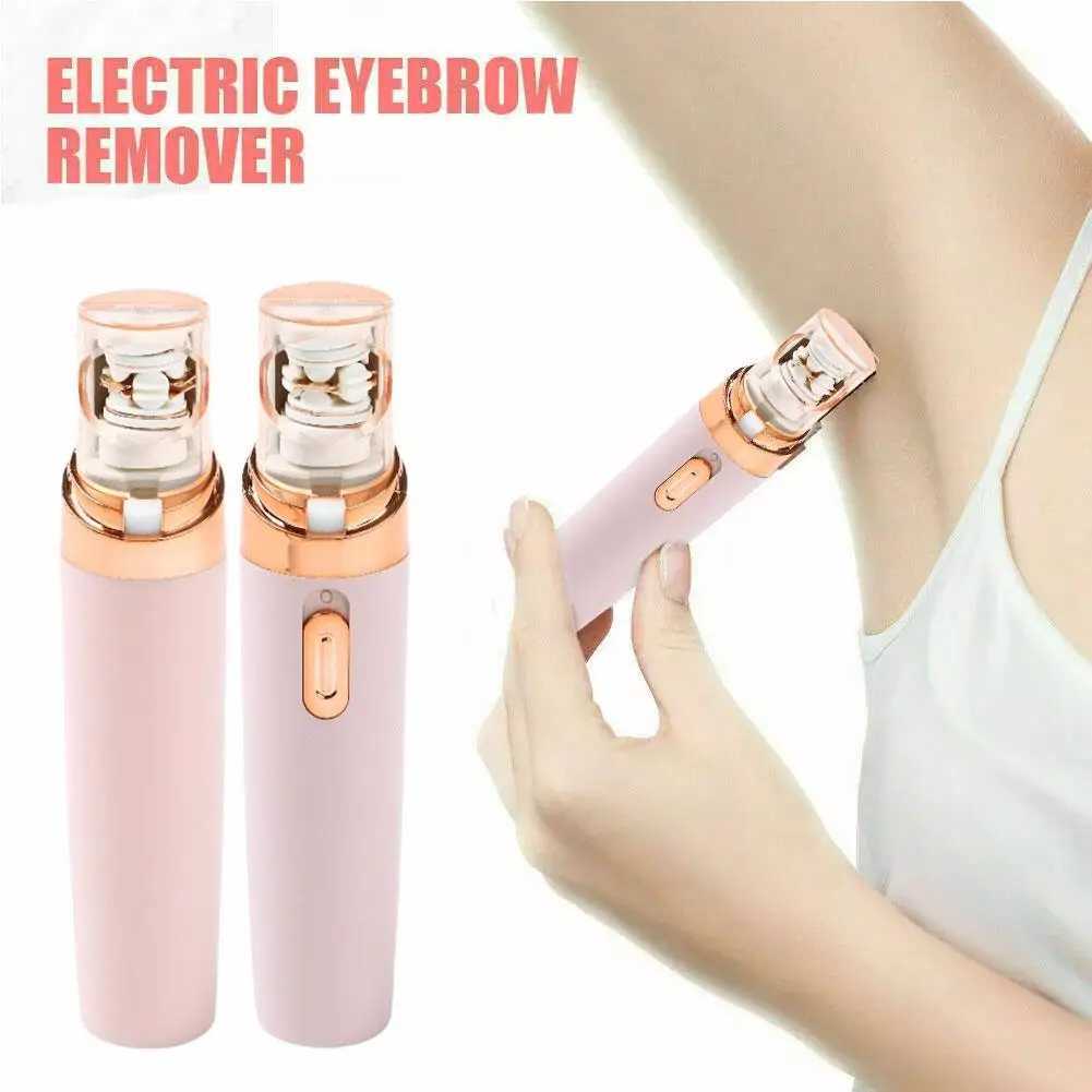 Painless Eyebrow Trimmer Electric Epilator Mini Shaver Portable Hair Removal Tool For Women Facial Lipstick Shape Design Tool L251124