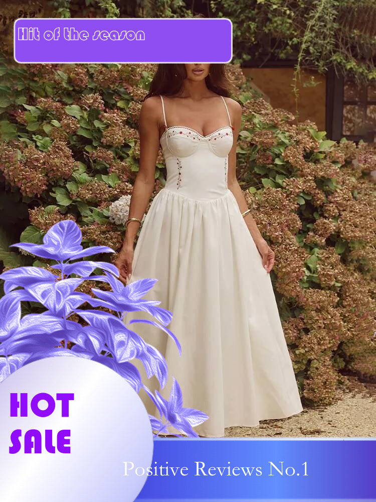 Dongdumaoyi Townlike Elegant Midi Long A Line Dress Women Spaghetti Strap Spring Summer Strapless Nightclub Sexy Party Dresses