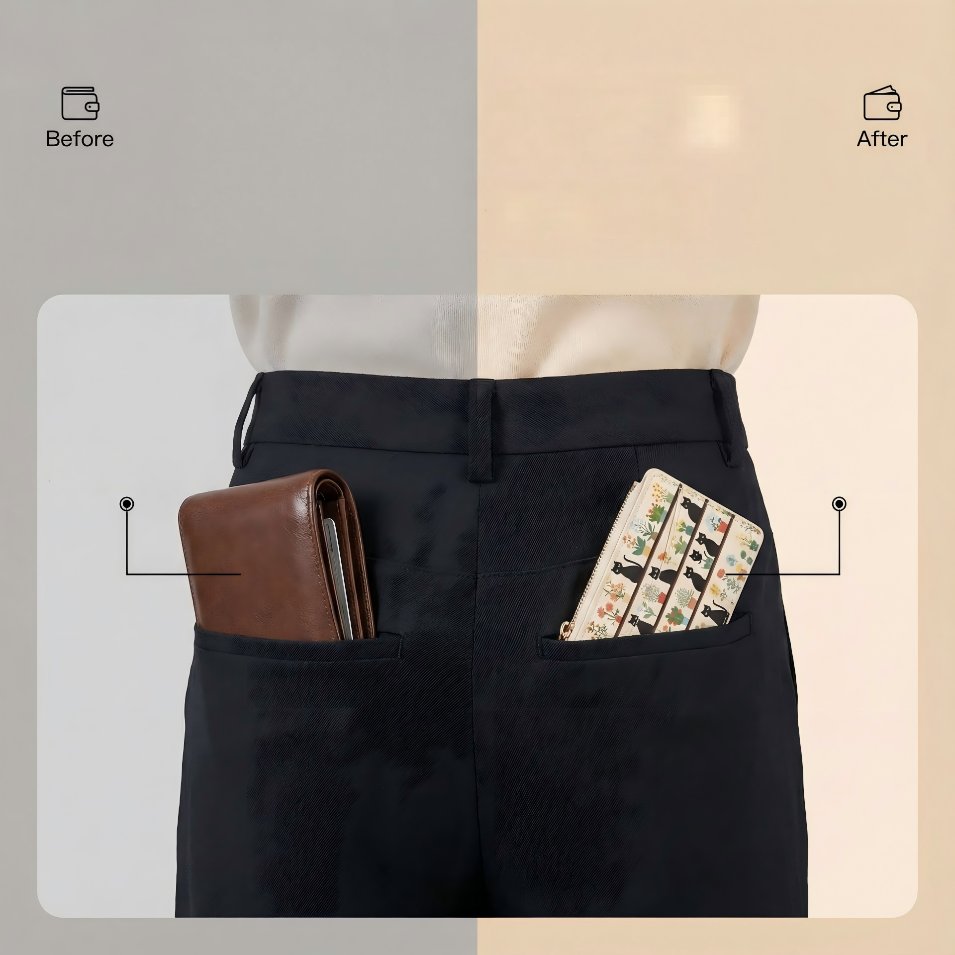 Elegant Unisex Fashionable Pocket Organizer for Cards & Coins - Lightweight Everyday Accessory Card Holder Short wallet