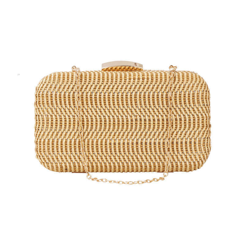 Dinner Bag Summer Women S Fashion PU Knitted New High End Single Shoulder Handheld Chain Bag KQ