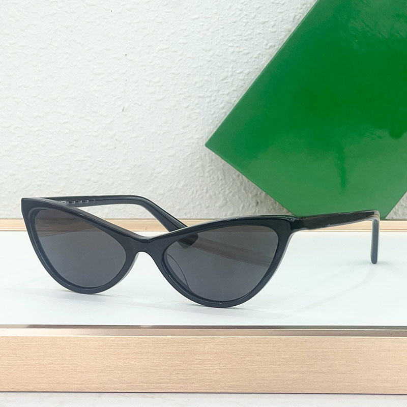 Exquisite Women Designer Sunglasses Mirror Leg Decoration Gold Ribbon Acetate Fiber Sunglasses BV1414 UV Protection Leisure Outdoor Vacation Style