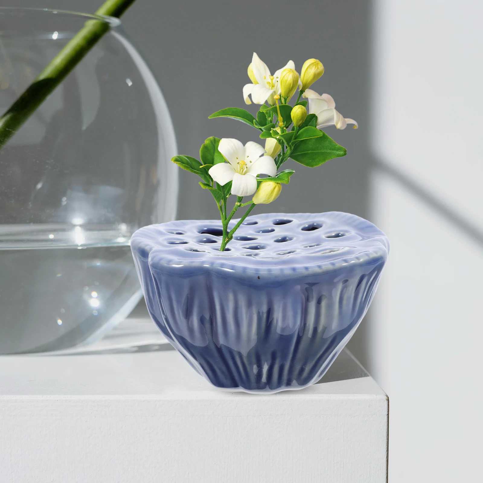Lotus Pod Ceramic Vase Elegant Minimst Flower Holder Decorative Flower Arrangement Table Centerpiece Decor Table Decor C251124