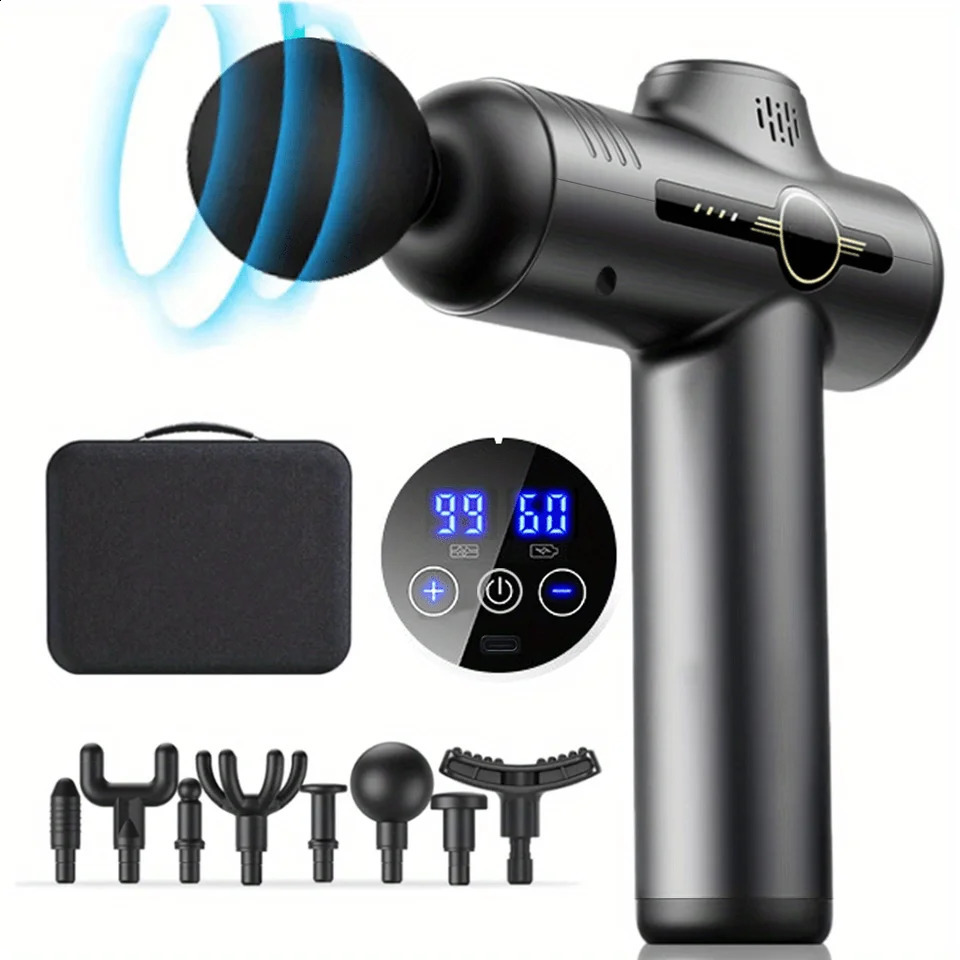 Portable Fascia Gun Vibration Massage Gun For Body Neck Back Deep Muscle Relaxation Fitness Slimming One Head 250424