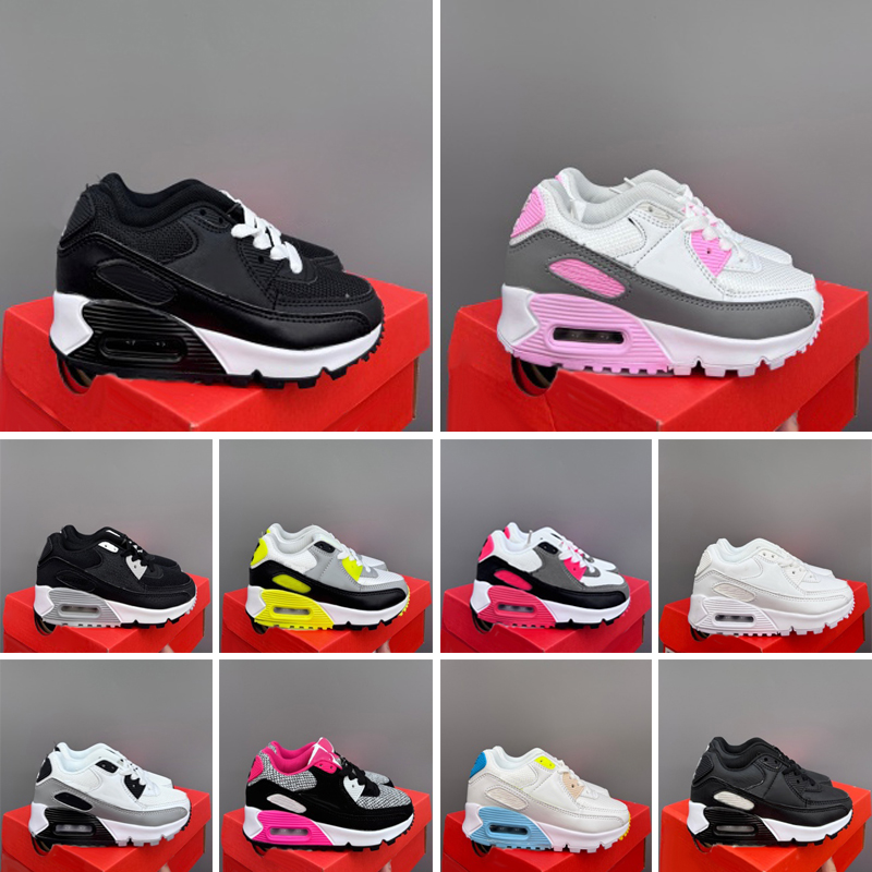 2025 Kids 90 Designer Brand Kids Shoes Baby Toddler Classic Children Boy and Gril Sport Sneakers Outdoor Sports Eur 25-35