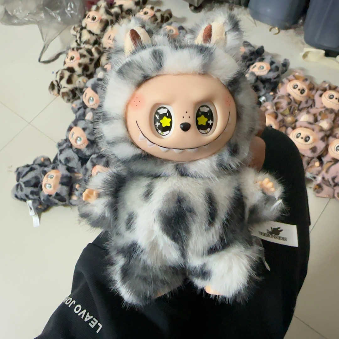 New Leopard Spot Labubu Doll High-quality Labubu Plush Toy with H251124