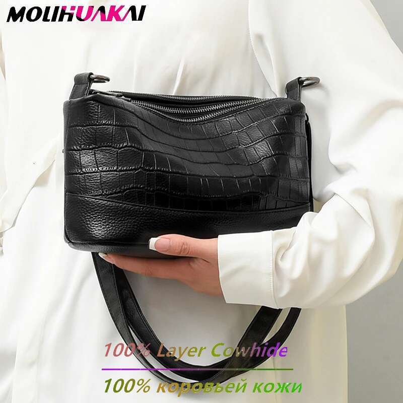 Designer Bag Three Layer Opening Shoulder 100% Genuine Leather Handbags Designer High Quality Crossbody Bags For Women Bolsa