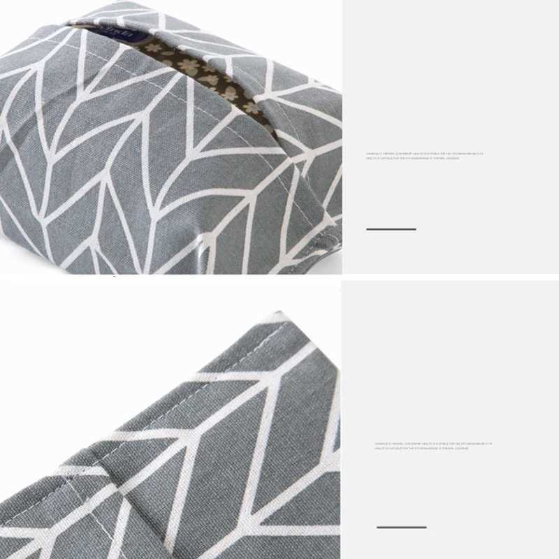Nordic Style Fabric Car Paper Bag Tissue Box Fashion Paper Boxcotton And Linen Tissue Bag Retro Style Tissue Cover For HomeM251124