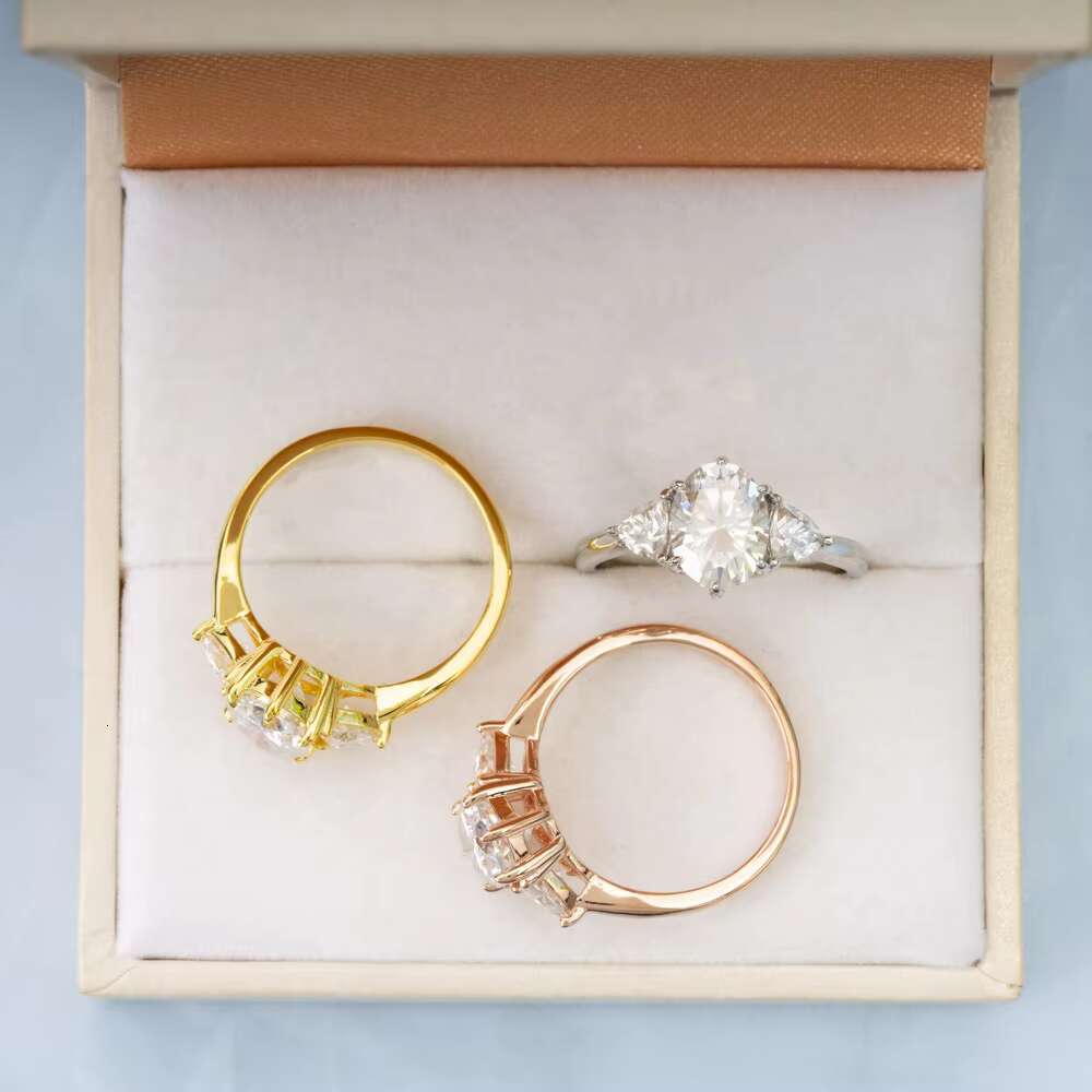 Vvs Moissanite Engagement Rings 925 Silver Ring Wholesale Fine Jewelry Women Moissanite Wedding Rings