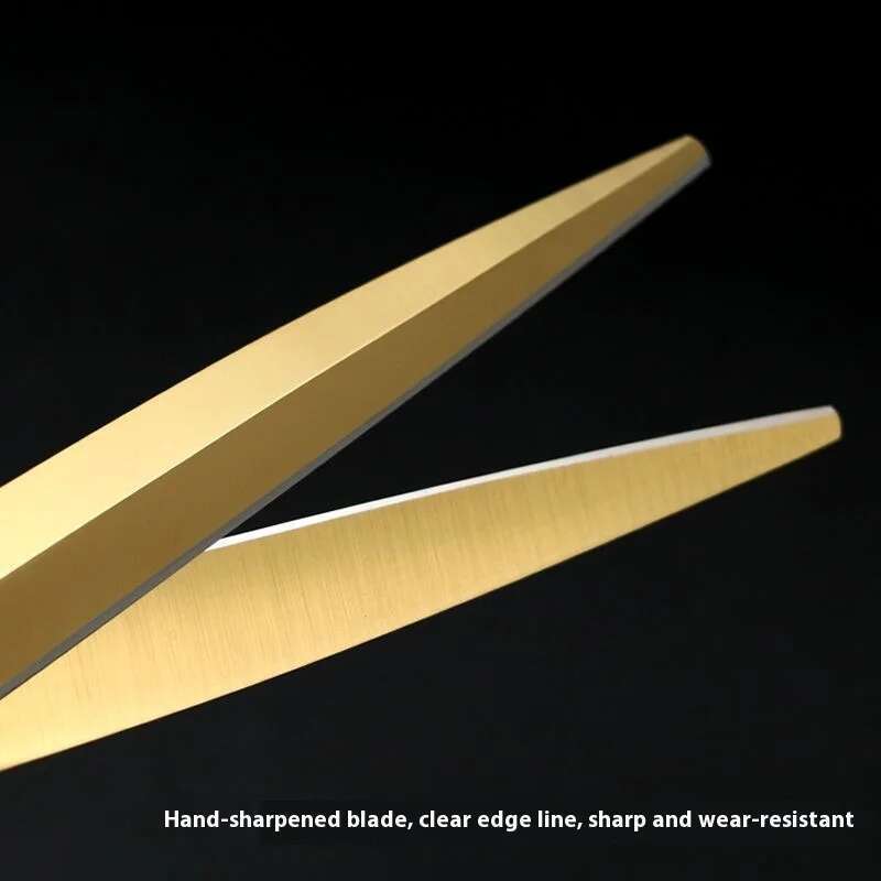 6.0Inch440CSteel Golden Hair Straight Snips Thin Thinning Hairdressing Scissors