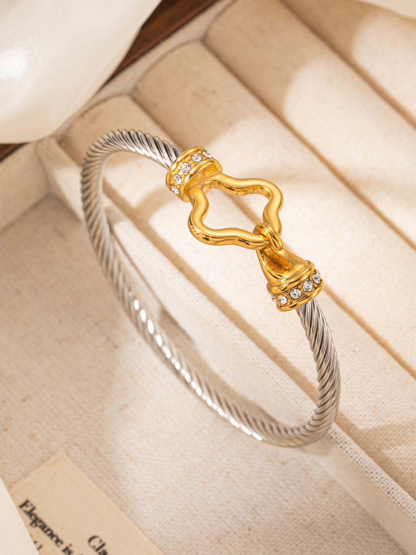 Gold Twist Bracelet European and American Style Adjustable Titanium Steel Bracelet designer bracelet women luxury jewelry gold mens bracelet silver br - view 5
