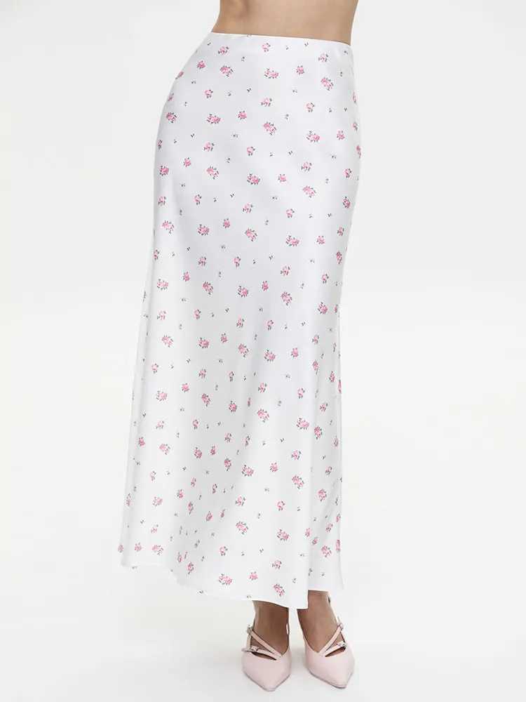 Tossy Summer Printed Fashion Long Skirt for Women High Waist Contrast Patchwork Ultra Thin Elegant Party Style Women Y2k Maxi Skirt M250424