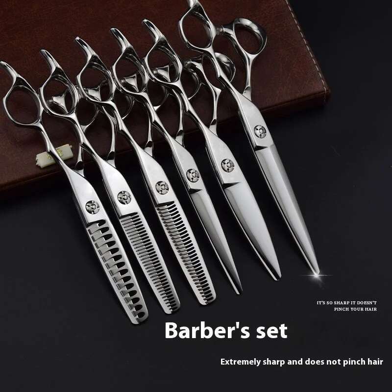 6.0-Inch Flat Thin Large Cutting Shears Fat Hairdressing Scissors Salon Hair Stylist Professional Haircut Scissors Set