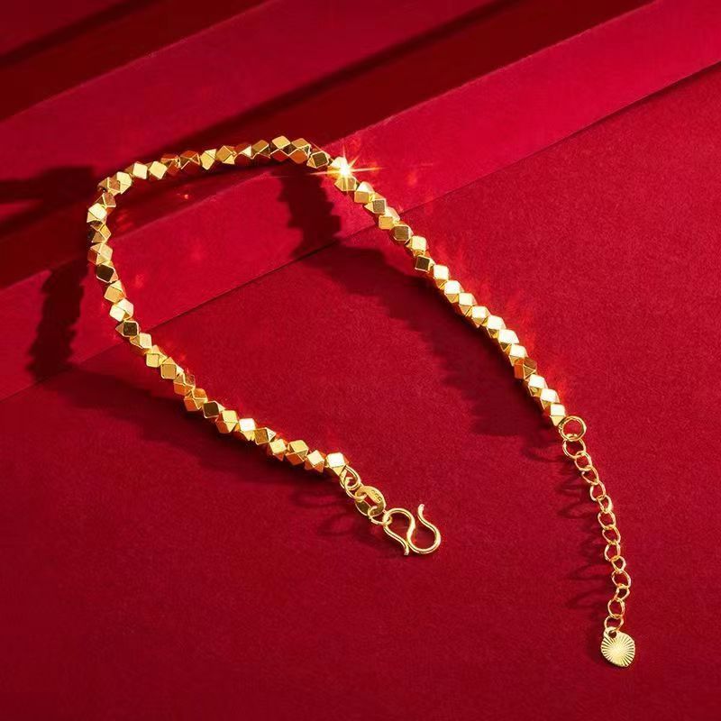A luxurious and simple Vietnamese sand gold bracelet, a versatile and fashionable women's bracelet