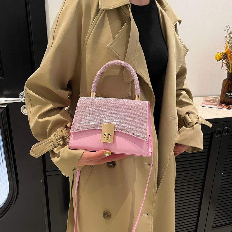 2024 Autumn/winter New Women's High End Fashion Multi Functional Designer Handbag With Bright Star Texture Single Shoulder Crossbody Bag