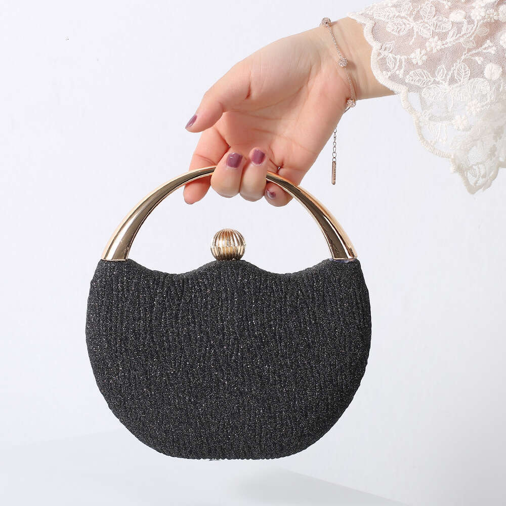 Dinner Bag New Bright Pink Handheld Banquet Fashion Arc Dinner Wedding Gift Party Bead Evening Dress Bag KQ