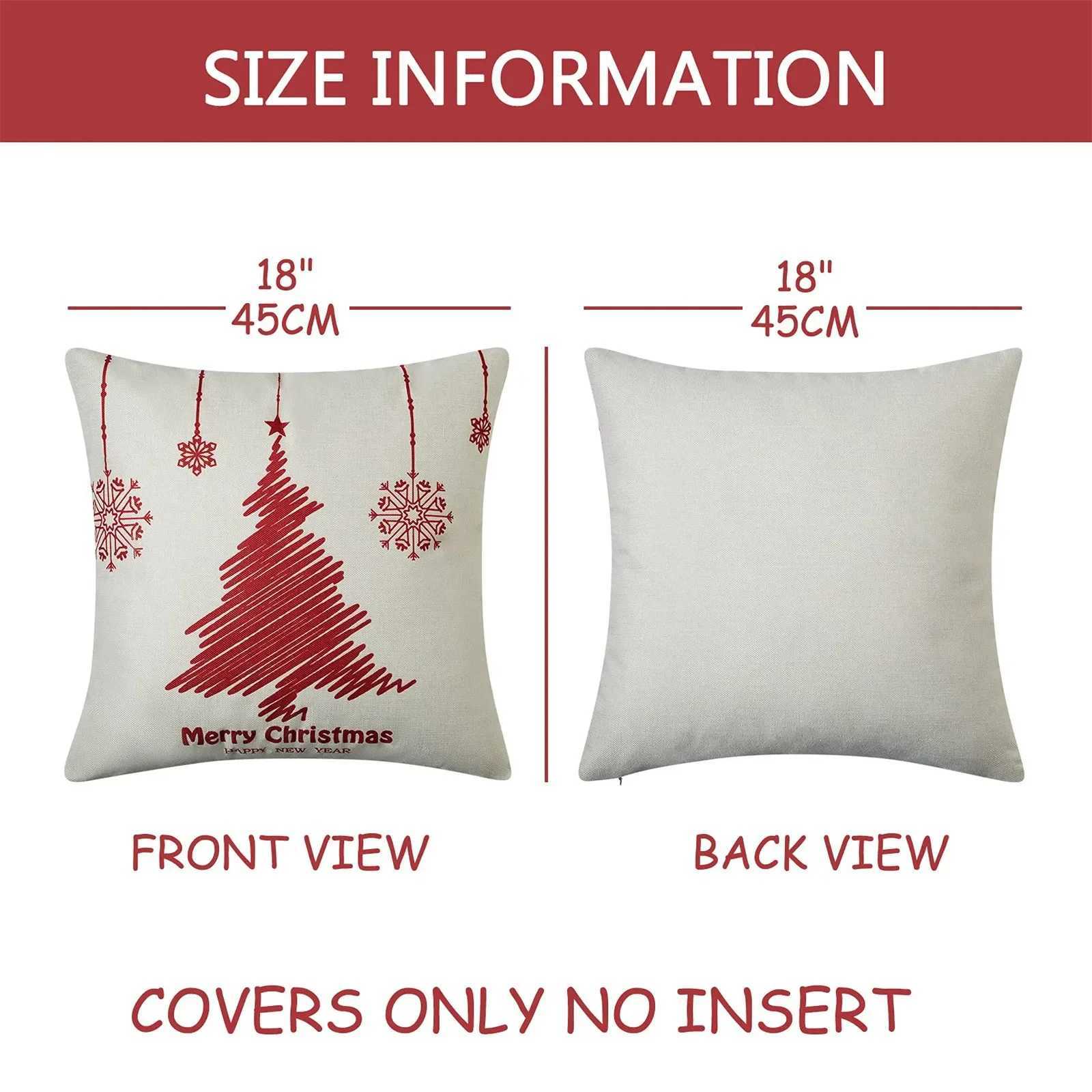 Christmas Pillow Covers Christmas Decorations Throw Pillow Covers Set Of 4 Throw Pillow Cases With Holiday Decor G251124