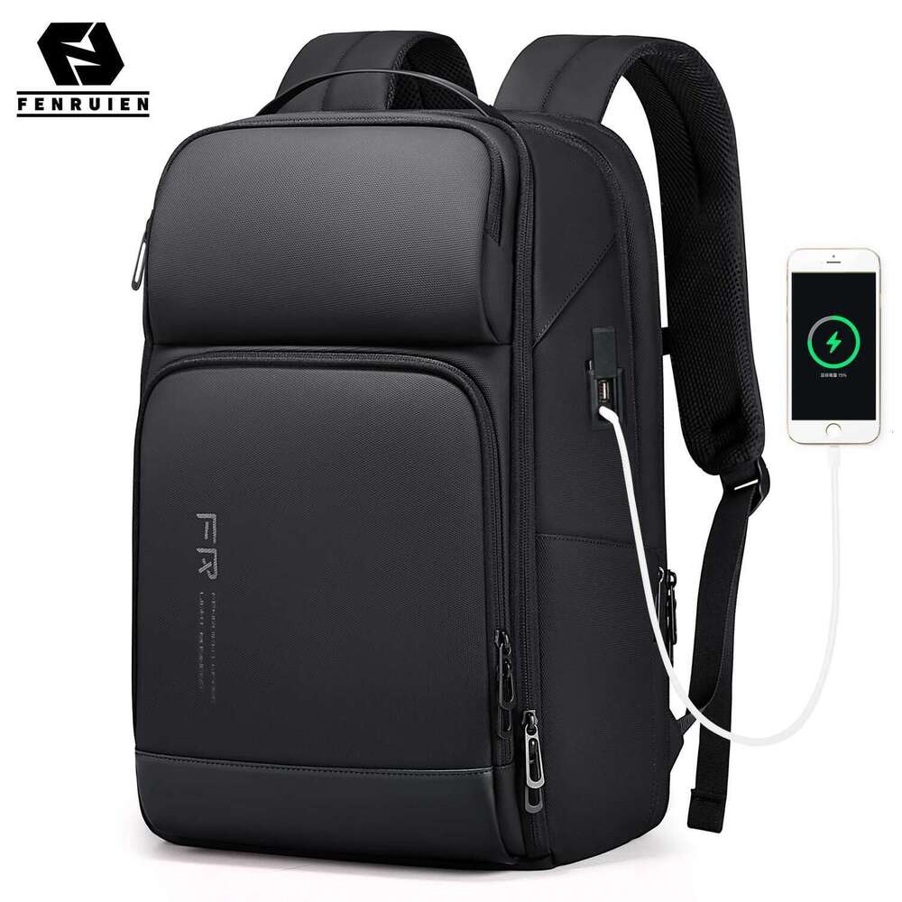 Designer bag Designer bag Designer bag Fenruien Business Waterproof Backpacks USB Charging Men Fit 15.6 Inch Laptop Travel 35L Large Capacity Backpack