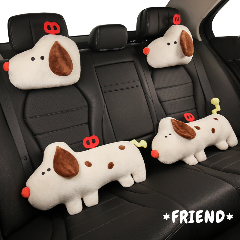 Wind-Up Dog & Scarf Cat Plush Toys, Cozy Head Pillow & Hug Pillow, Home Decor Gifts for Pet Lovers