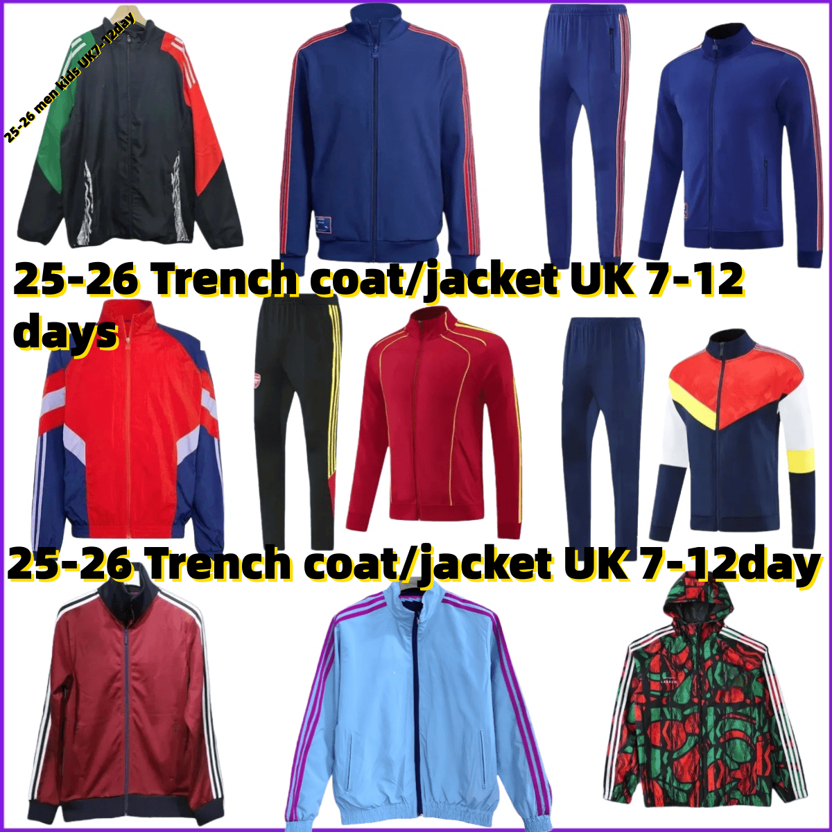 25 26 Aarsel gunner Training clothes MARTINELLI SMITH ROWE SAKA football shirt Men kitG.JESUS SAKA Training suit soccer tracksui TOMIYASU men windbreaker jacket