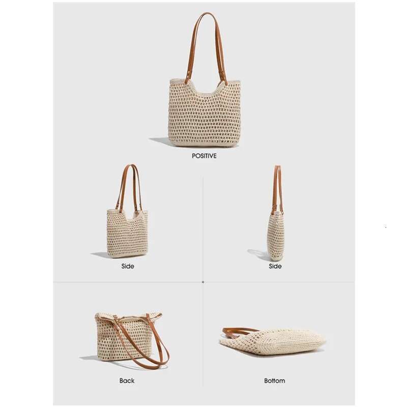 Designer Bag 2025 Handmade Woven Beach 2025 New Women Large Shoulder Tote Underarm Commuter Vacation Bag Handbags For Women Straw Bag Luxury Bag