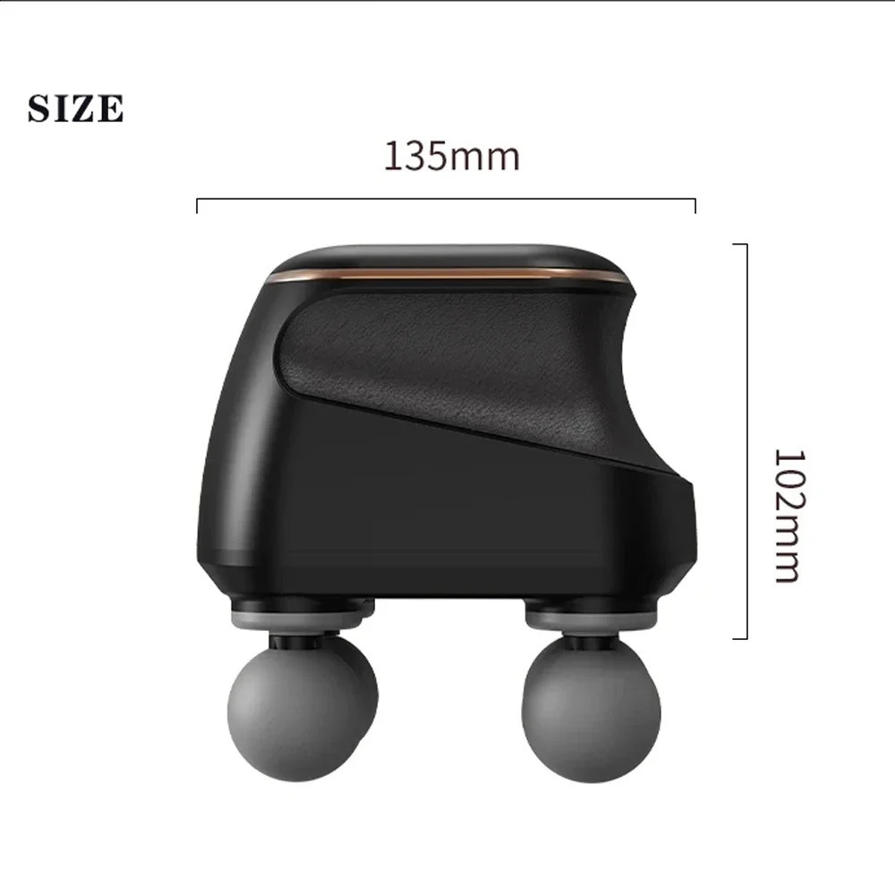 Portable Fascia Gun Muscle Massager Gun Four-head High Frequency Neck Shoulder Waist Massage Machine Professional Fascia Massage 250424