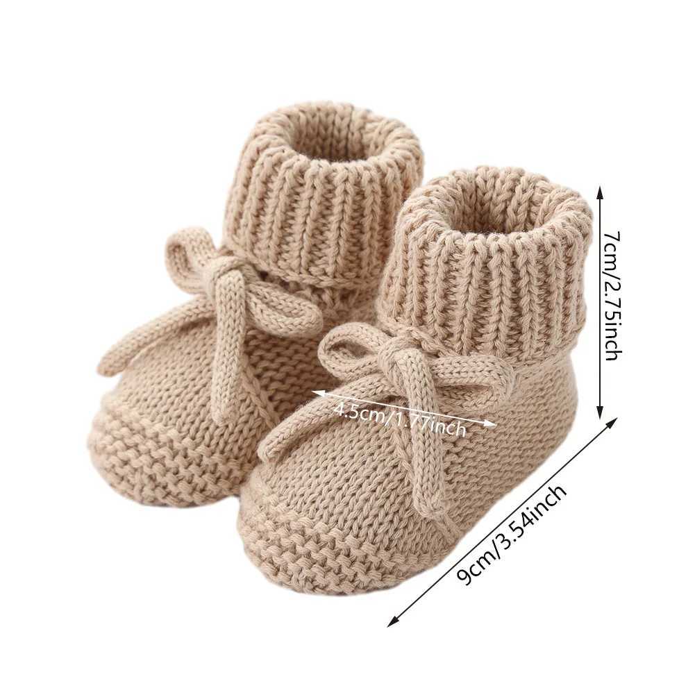 1Pair Newborn Knitted Baby Knee-Length Socks 0-12M Bows Princess Girls Stockings Autumn Winter Handmade Ankle Sock Infant Ch G251124