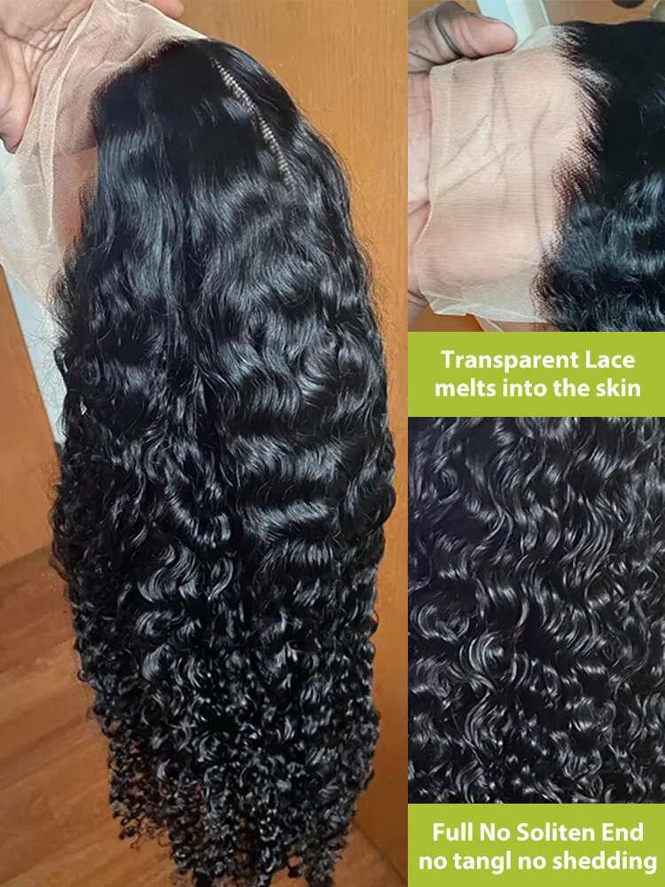 Density Deep Wave X Frontal Hd Wigs Human Hair Inch Brazilian Water Curly X Lace Front Wig For Women Tote Bag Tote Bag