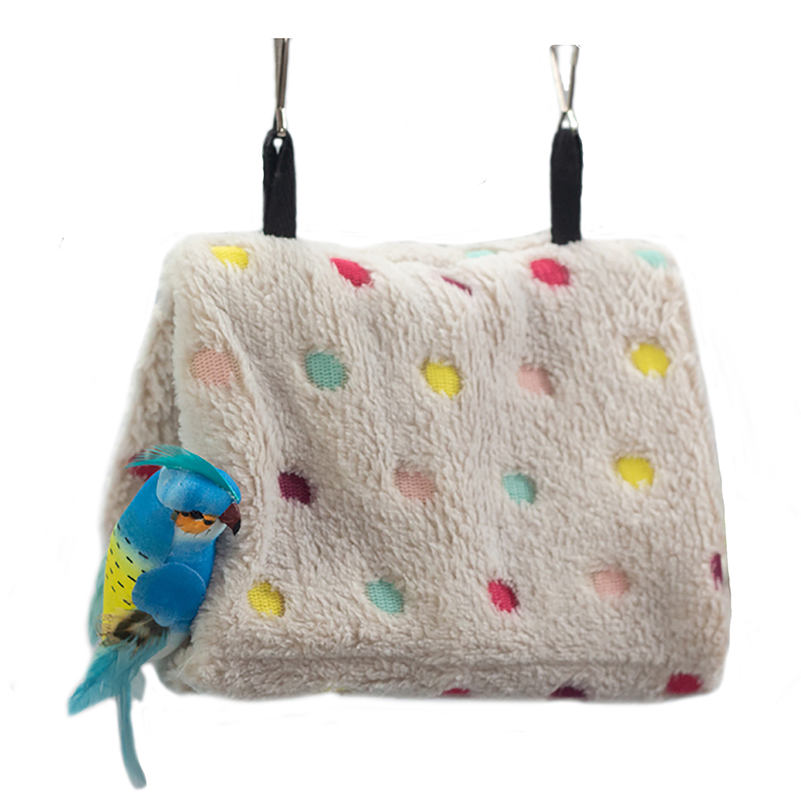 Bird Bed Parrot Cage Accessories Nest Parakeets Hut Tent Birds Toy Hammock Conure House Budgie Shed Hanging Cave Perch for Cockatiel Quaker Lovebirds 