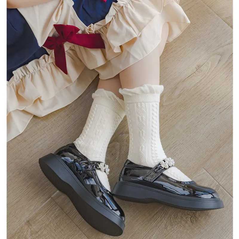 1-12Y Girls Socks Autumn Winter Socks Cotton Socks Kids Lolita Fancy Socks Twist Pattern G251124