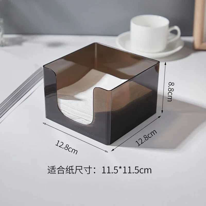 Acrylic Square Restaurant Tissue Storage Box Household Square Simple and Fashionable Tissue BoxM251124