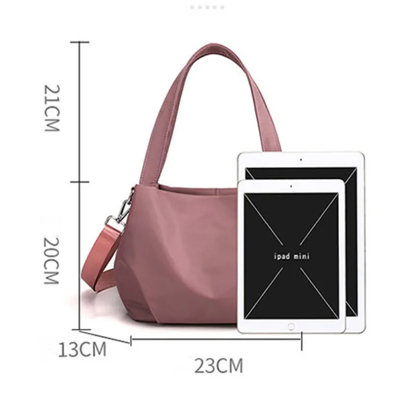 Stock Tote Bags Women Handbag Outdoor Sports Shoulder Bag Travel Casual Cross Body Pack Nylon Shopping Bags Stuff Sacks