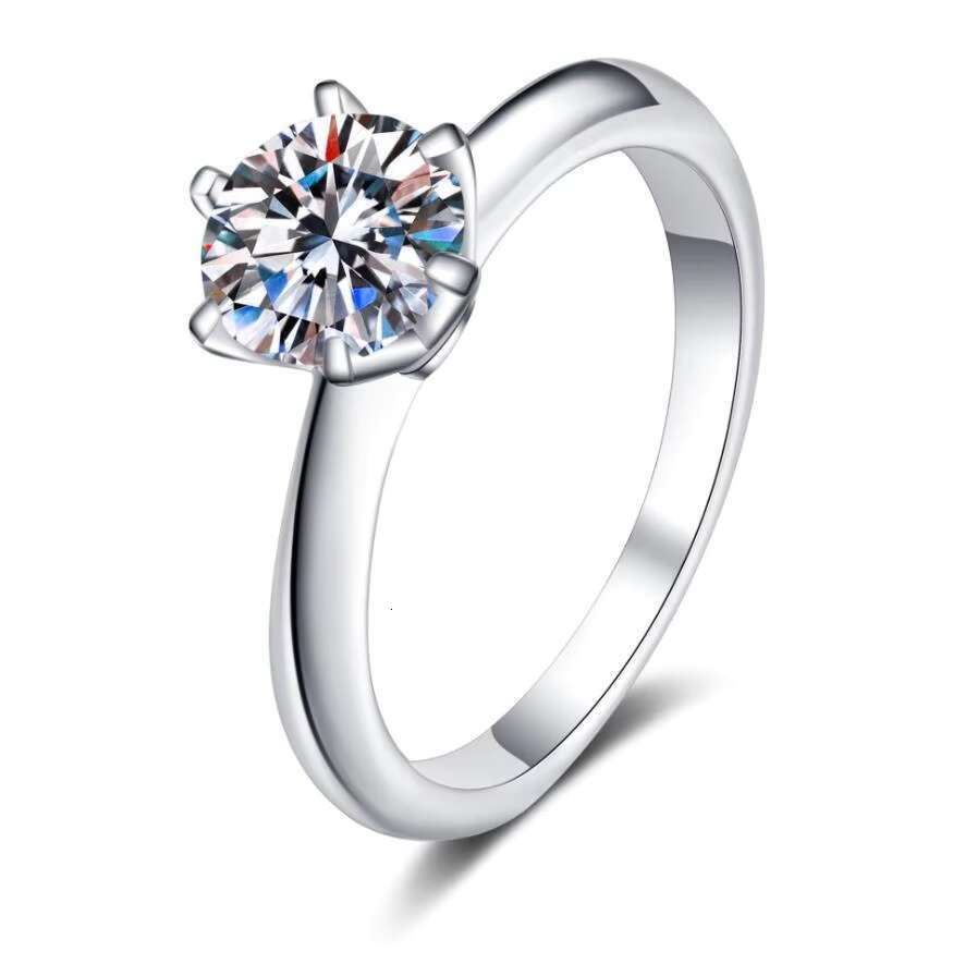 PYQ Factory Wholesale Vintage Wedding Moissanite Diamond Engagement Rings 1/2/3ct 925 Sterling Silver for Women