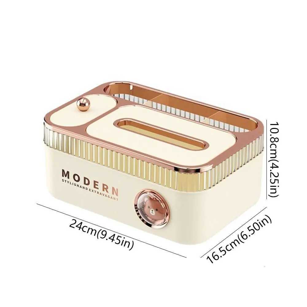 Cute Light Luxury Tissue Box Waterproof Thickened Storage Paper Box Dustproof Large Capacity Cosmetic Organizer BedroomM251124