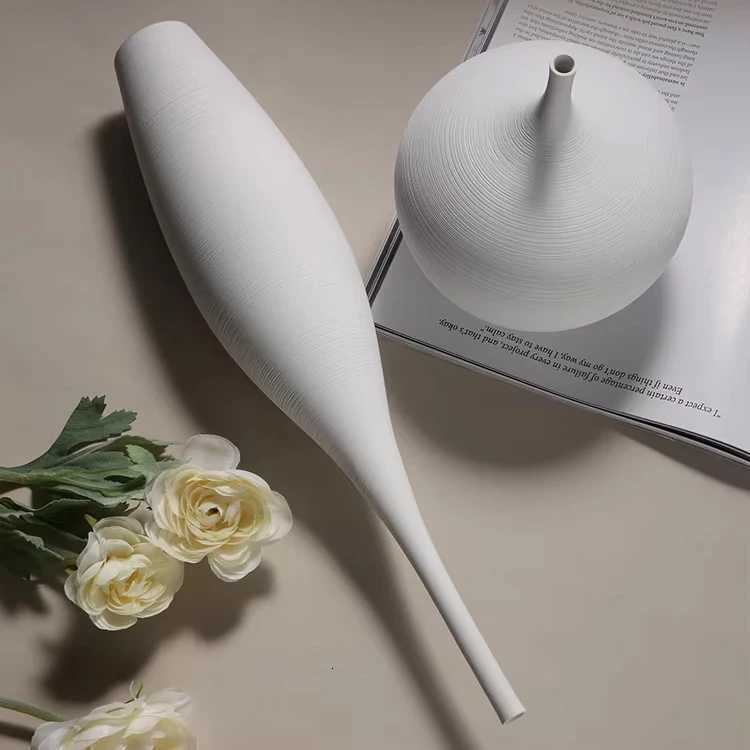 Handmade Ceramic Art Vase Pot Cabinet Table Decor Home Ornament Luxury Nordic Living Dining Bed Room Hall Black C251124