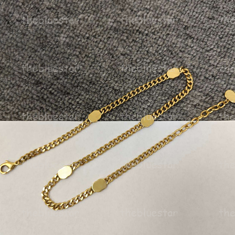 Gold Necklace Jewelry Fashion Necklaces Gift Mens Long Letter Chains Classic Pendant Necklace For Men Women Choker Golden Chain Jewlery Party Gift CRG2504247F6