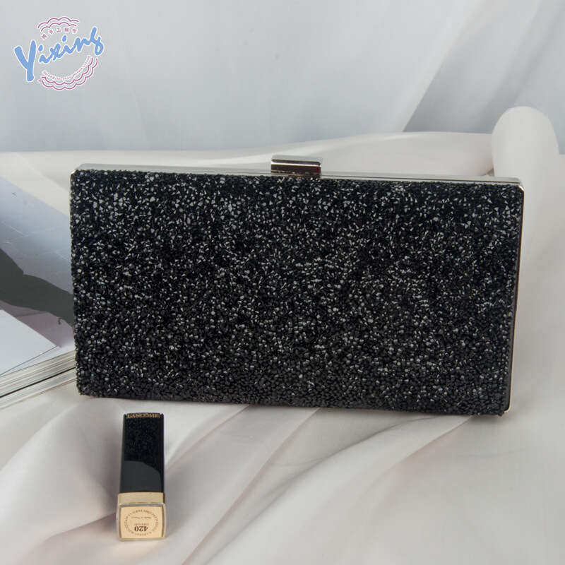 Dinner Bag Water Diamond PU Dinner Celebrity Handheld Party Banquet Wedding Evening Dress Hard Box Oblique Straddle Women S Bag KQ