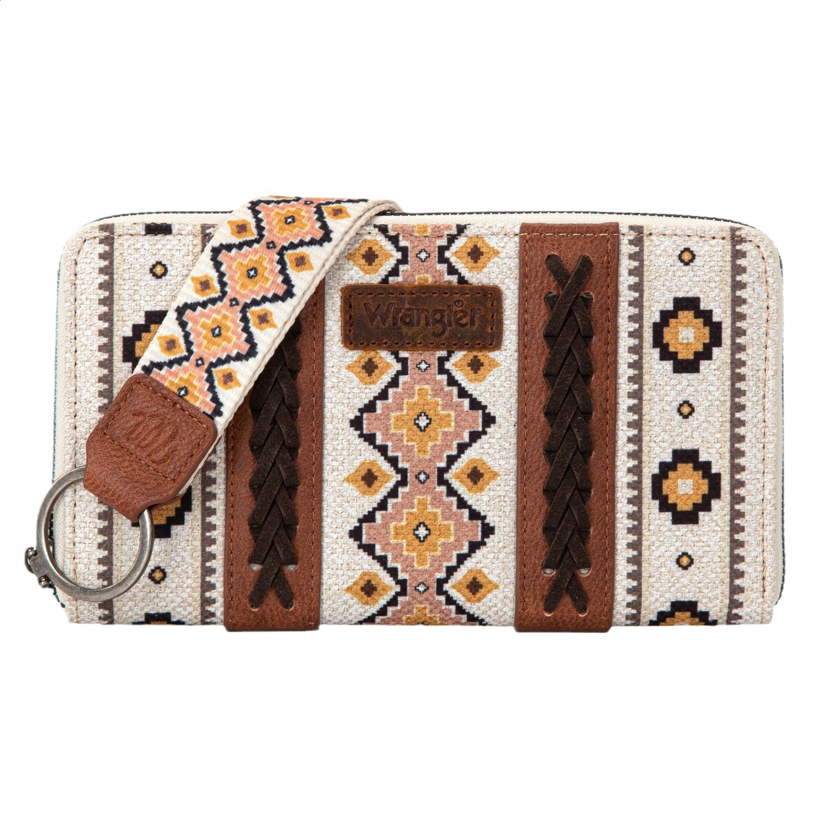 Women's Long Wallets Wristlet Clutch Wallet Vintage Bohemian Style Credit Card Holder With Zipper Coin Pocket Mobile Phone Purse R250424