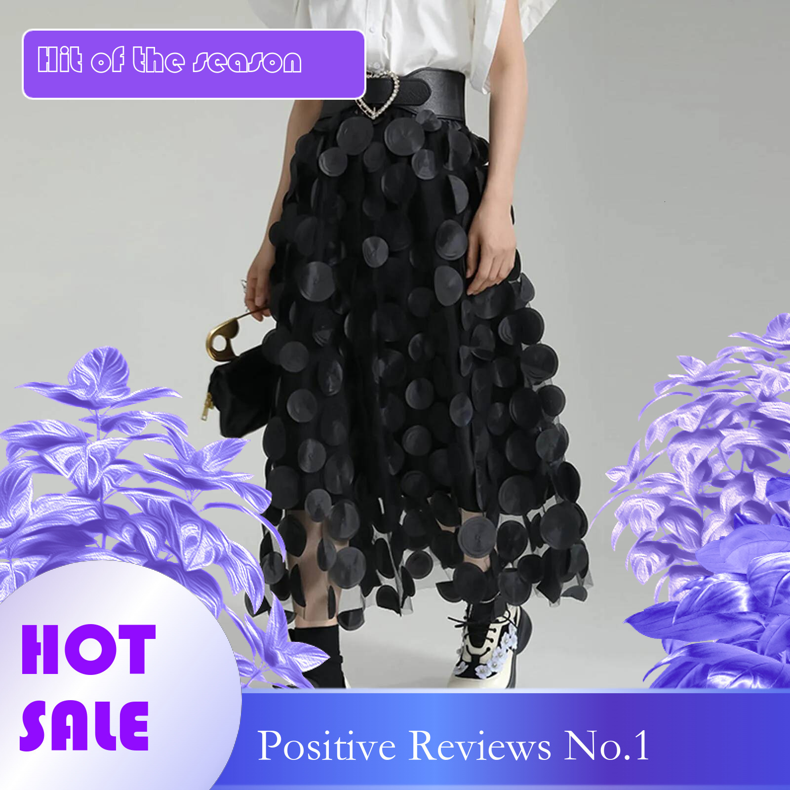 Dongdumaoyi Tulle Skirt For Women D Polka Dot Elastic Waist Mesh Flowy A Line Midi Skirts Wedding Halloween Party Outfit Streetwear