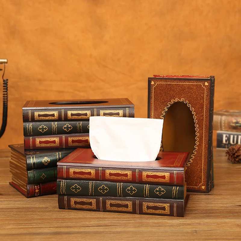 Luxury Book Style Tissue Box Napkin Holder Case Paper Box Container Fashion Hotel Storage Box Home Table Decoration OrnamentsM251124
